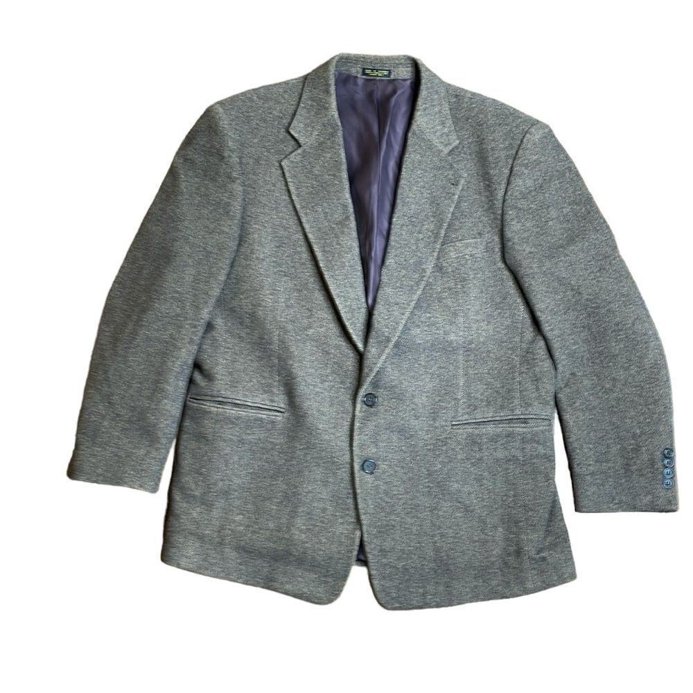 Vintage Christin Aujard Paris Wool and Camel Blazer Sport Cot Size 44 R Brown